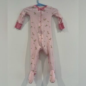 The Beaufort Bonnet Baby Girls Pink Noelle’s Night Footies Onesie Size 6-12M